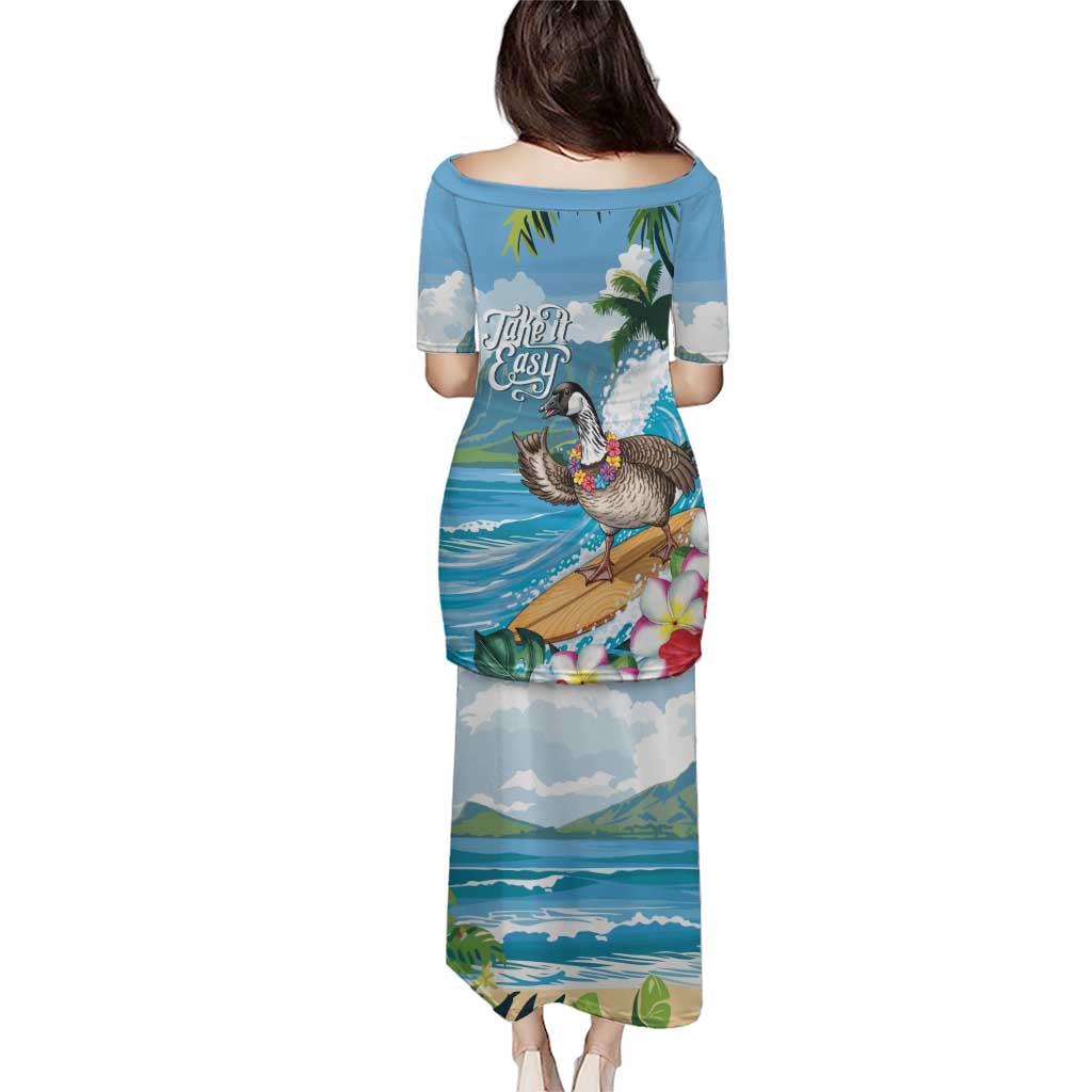 Aloha Hawaii Shaka Nene Goose Puletasi Surfing Take It Easy LT14 - Polynesian Pride