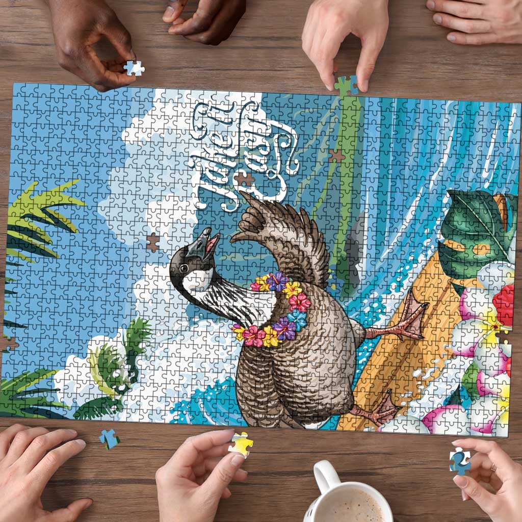 Aloha Hawaii Shaka Nene Goose Puzzle Surfing Take It Easy LT14 - Polynesian Pride