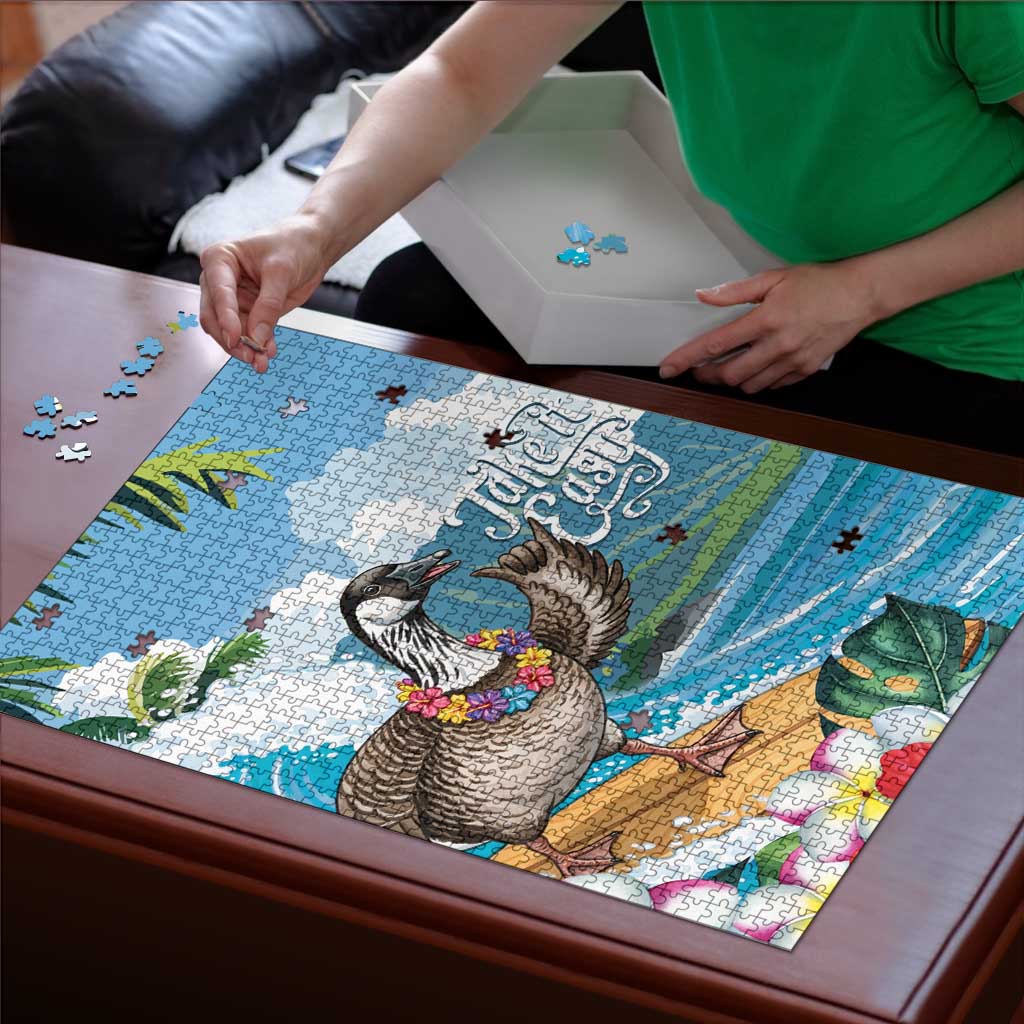 Aloha Hawaii Shaka Nene Goose Puzzle Surfing Take It Easy LT14 - Polynesian Pride