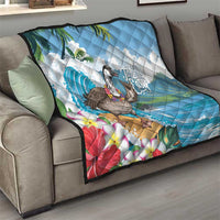 Aloha Hawaii Shaka Nene Goose Quilt Surfing Take It Easy - Polynesian Pride