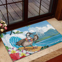 Aloha Hawaii Shaka Nene Goose Rubber Doormat Surfing Take It Easy LT14 - Polynesian Pride