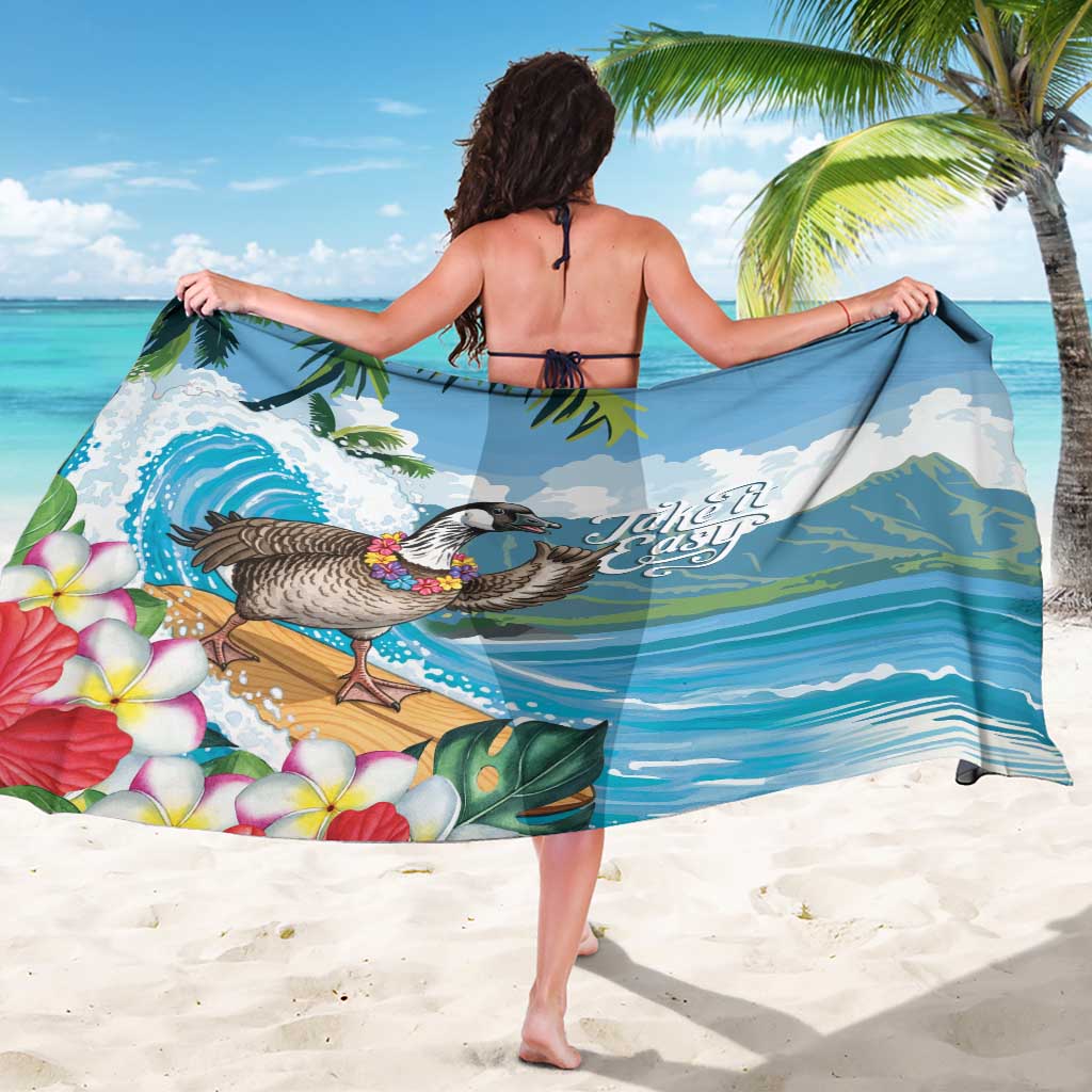 Aloha Hawaii Shaka Nene Goose Sarong Surfing Take It Easy - Polynesian Pride