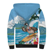 Aloha Hawaii Shaka Nene Goose Sherpa Hoodie Surfing Take It Easy LT14 - Polynesian Pride