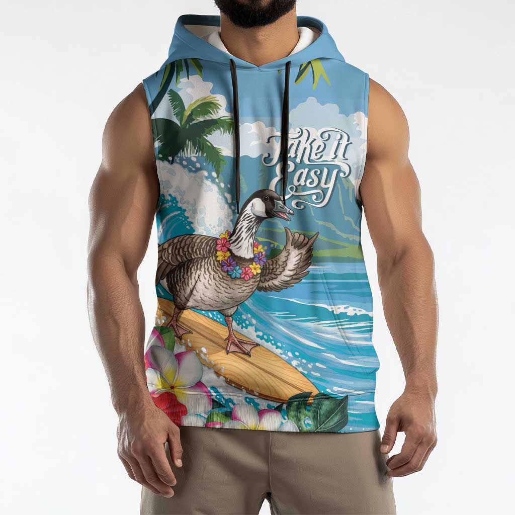 Aloha Hawaii Shaka Nene Goose Sleeveless Hoodie Surfing Take It Easy LT14 - Polynesian Pride