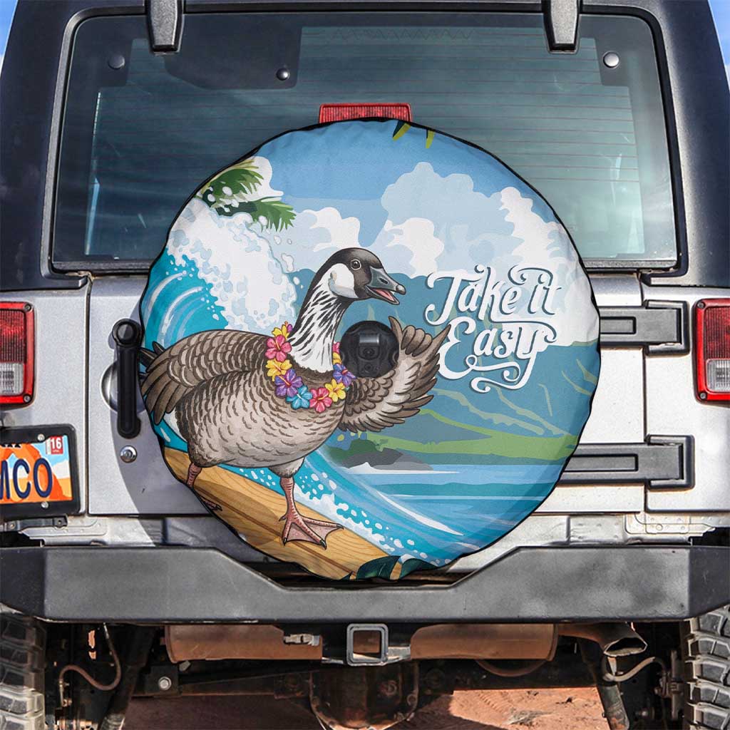 Aloha Hawaii Shaka Nene Goose Spare Tire Cover Surfing Take It Easy - Polynesian Pride