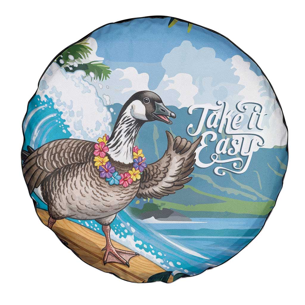 Aloha Hawaii Shaka Nene Goose Spare Tire Cover Surfing Take It Easy - Polynesian Pride