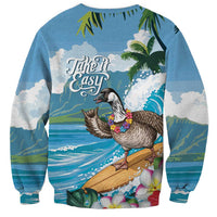 Aloha Hawaii Shaka Nene Goose Sweatshirt Surfing Take It Easy LT14 - Polynesian Pride