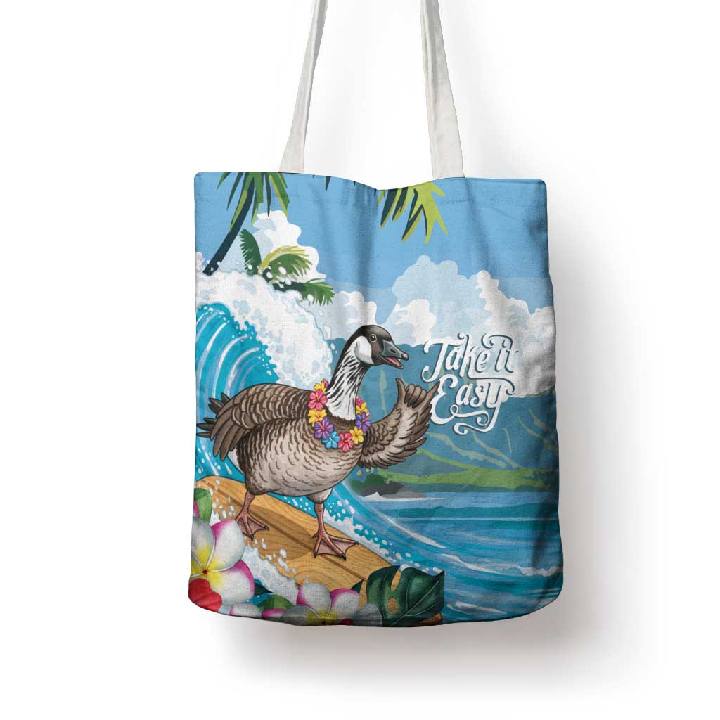 Aloha Hawaii Shaka Nene Goose Tote Bag Surfing Take It Easy - Polynesian Pride