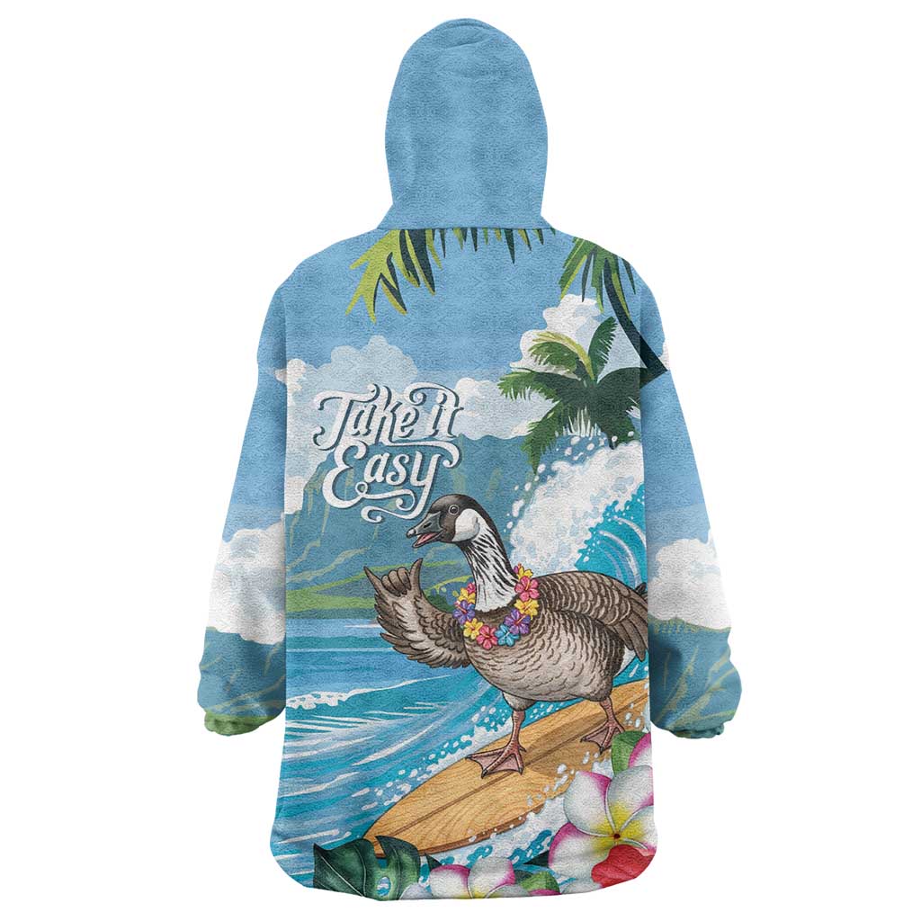 Aloha Hawaii Shaka Nene Goose Wearable Blanket Hoodie Surfing Take It Easy LT14 - Polynesian Pride