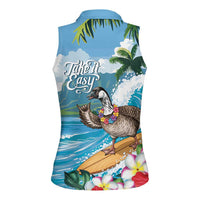 Aloha Hawaii Shaka Nene Goose Women Sleeveless Polo Shirt Surfing Take It Easy LT14 - Polynesian Pride