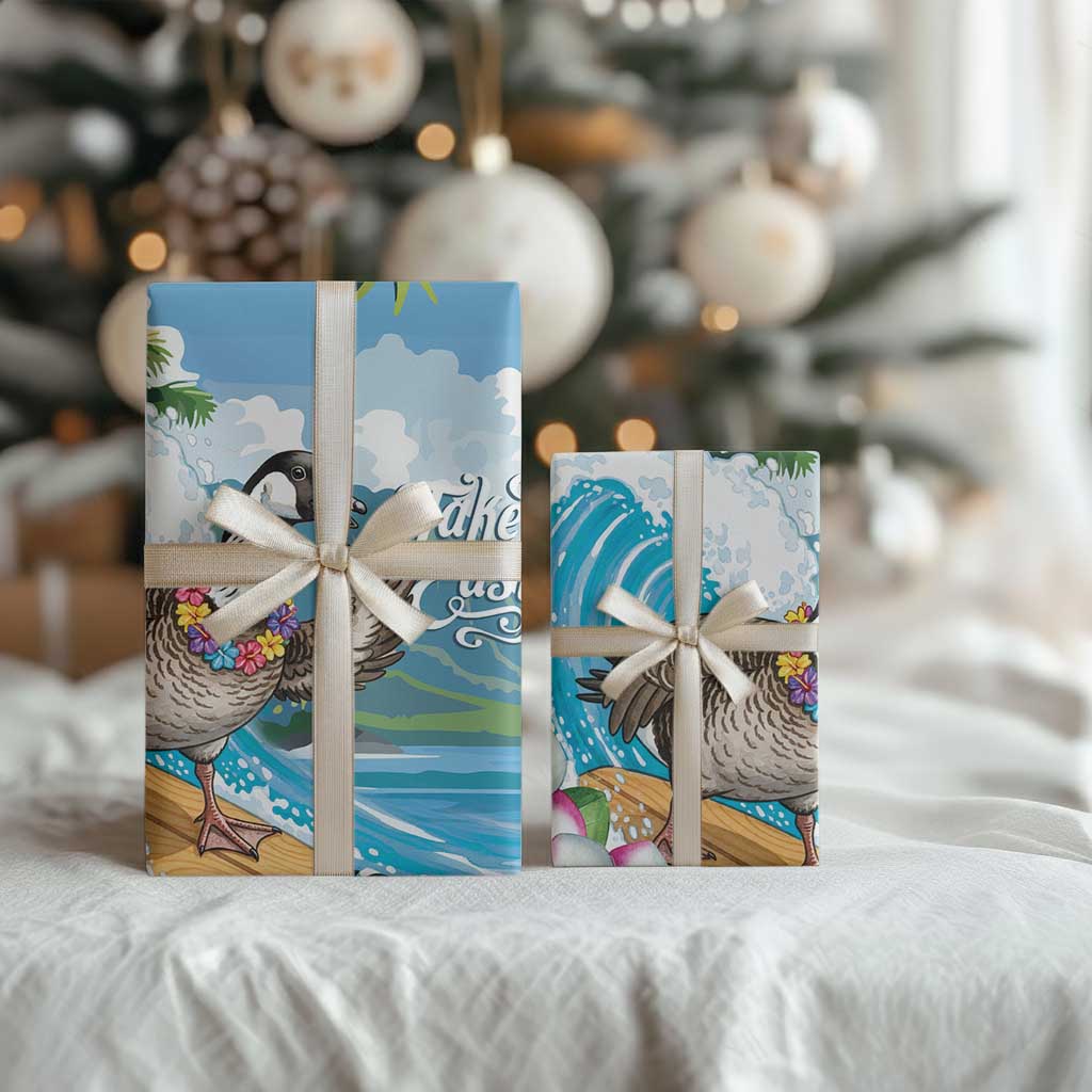 Aloha Hawaii Shaka Nene Goose Wrapping Paper Surfing Take It Easy LT14 - Polynesian Pride