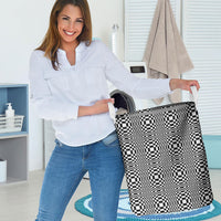 Black White Filipino Binakol Motifs Laundry Basket Mabuhay Philippines Festival Kusikus Pattern LT14 - Polynesian Pride