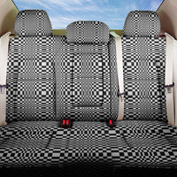 Black White Filipino Binakol Motifs Back Car Seat Cover Mabuhay Philippines Festival Kusikus Pattern LT14 One Size Black - Polynesian Pride