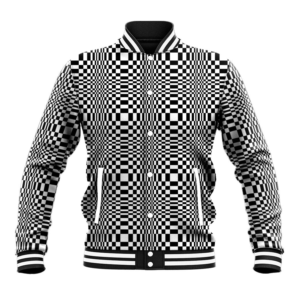 Black White Filipino Binakol Motifs Baseball Jacket Mabuhay Philippines Festival Kusikus Pattern LT14 Unisex Black - Polynesian Pride
