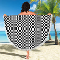 Black White Filipino Binakol Motifs Beach Blanket Mabuhay Philippines Festival Kusikus Pattern LT14 - Polynesian Pride