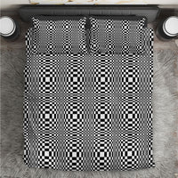 Black White Filipino Binakol Motifs Bedding Set Mabuhay Philippines Festival Kusikus Pattern LT14 Black - Polynesian Pride
