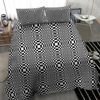 Black White Filipino Binakol Motifs Bedding Set Mabuhay Philippines Festival Kusikus Pattern LT14 - Polynesian Pride