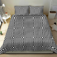 Black White Filipino Binakol Motifs Bedding Set Mabuhay Philippines Festival Kusikus Pattern LT14 - Polynesian Pride