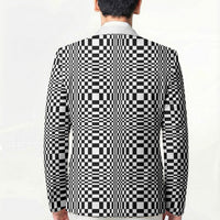 Black White Filipino Binakol Motifs Blazer Mabuhay Philippines Festival Kusikus Pattern LT14 - Polynesian Pride