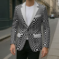 Black White Filipino Binakol Motifs Blazer Mabuhay Philippines Festival Kusikus Pattern LT14 - Polynesian Pride