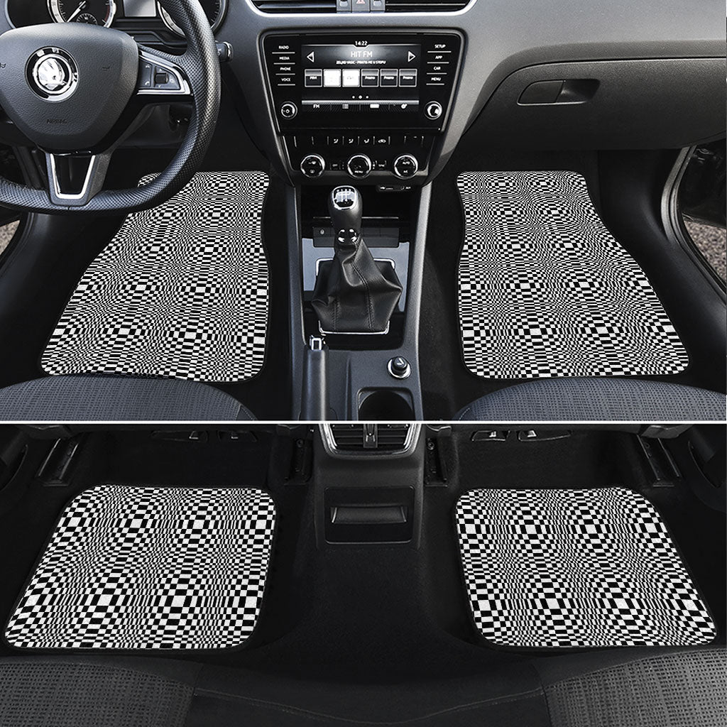 Black White Filipino Binakol Motifs Car Mats Mabuhay Philippines Festival Kusikus Pattern