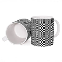 Black White Filipino Binakol Motifs Ceramic Mug Mabuhay Philippines Festival Kusikus Pattern LT14 - Polynesian Pride