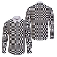 Black White Filipino Binakol Motifs Family Matching Short Sleeve Bodycon Dress and Hawaiian Shirt Mabuhay Philippines Festival Kusikus Pattern LT14 Dad's Shirt - Long Sleeve Black - Polynesian Pride