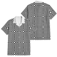 Black White Filipino Binakol Motifs Family Matching Tank Maxi Dress and Hawaiian Shirt Mabuhay Philippines Festival Kusikus Pattern LT14 Dad's Shirt - Short Sleeve Black - Polynesian Pride