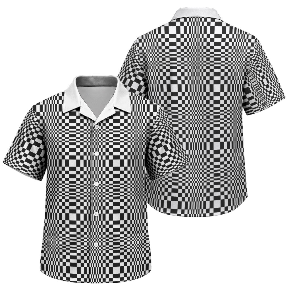 Black White Filipino Binakol Motifs Family Matching Tank Maxi Dress and Hawaiian Shirt Mabuhay Philippines Festival Kusikus Pattern LT14 Son's Shirt Black - Polynesian Pride
