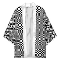 Black White Filipino Binakol Motifs Kimono Mabuhay Philippines Festival Kusikus Pattern LT14 Unisex Black - Polynesian Pride