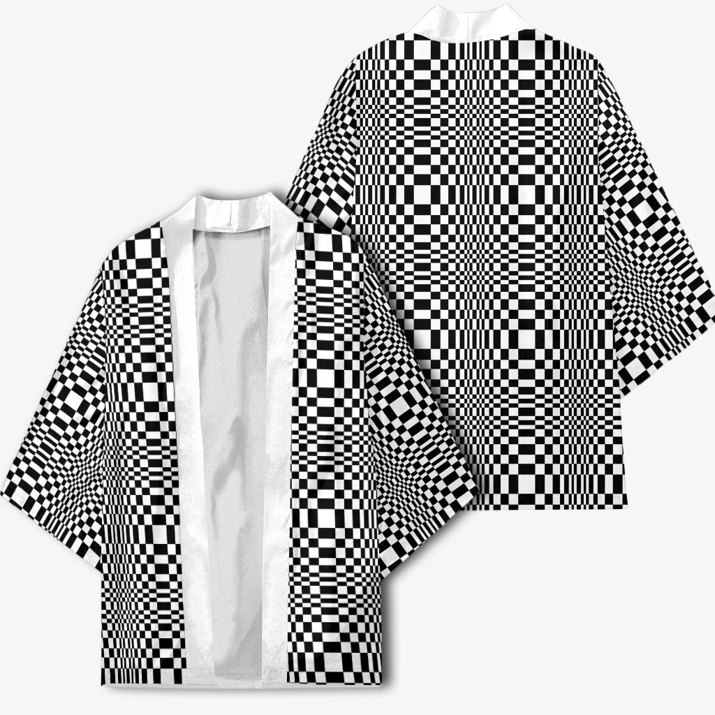 Black White Filipino Binakol Motifs Kimono Mabuhay Philippines Festival Kusikus Pattern LT14 - Polynesian Pride