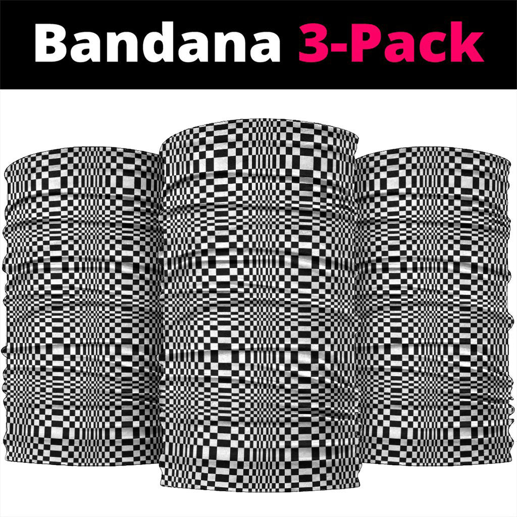 Black White Filipino Binakol Motifs Neck Gaiter Mabuhay Philippines Festival Kusikus Pattern LT14 package One Size: 25*50cm Black - Polynesian Pride