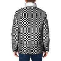Black White Filipino Binakol Motifs Padded Jacket Mabuhay Philippines Festival Kusikus Pattern LT14 - Polynesian Pride