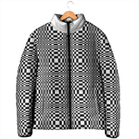 Black White Filipino Binakol Motifs Padded Jacket Mabuhay Philippines Festival Kusikus Pattern LT14 - Polynesian Pride