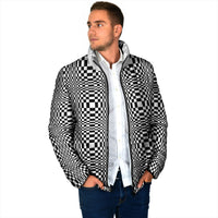 Black White Filipino Binakol Motifs Padded Jacket Mabuhay Philippines Festival Kusikus Pattern LT14 - Polynesian Pride