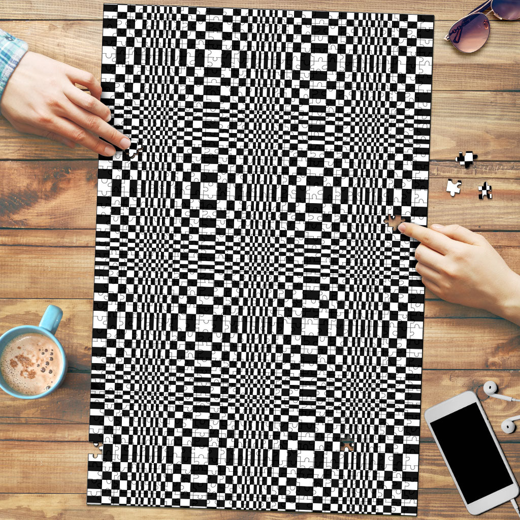 Black White Filipino Binakol Motifs Puzzle Mabuhay Philippines Festival Kusikus Pattern LT14 Black - Polynesian Pride