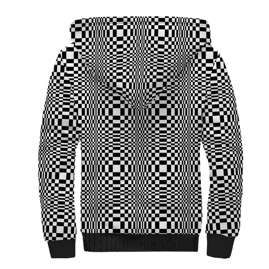 Black White Filipino Binakol Motifs Sherpa Hoodie Mabuhay Philippines Festival Kusikus Pattern LT14 - Polynesian Pride