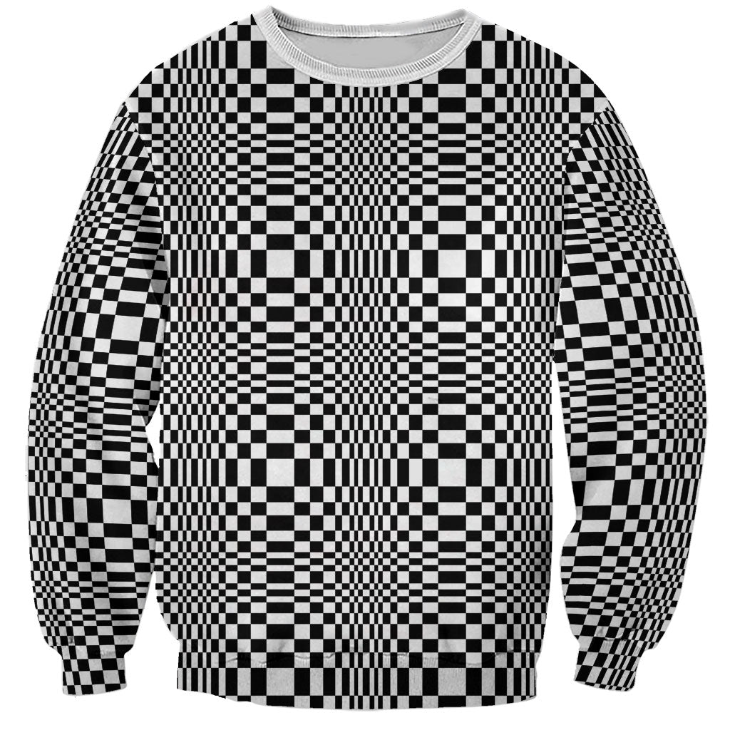 Black White Filipino Binakol Motifs Sweatshirt Mabuhay Philippines Festival Kusikus Pattern LT14 Unisex Black - Polynesian Pride