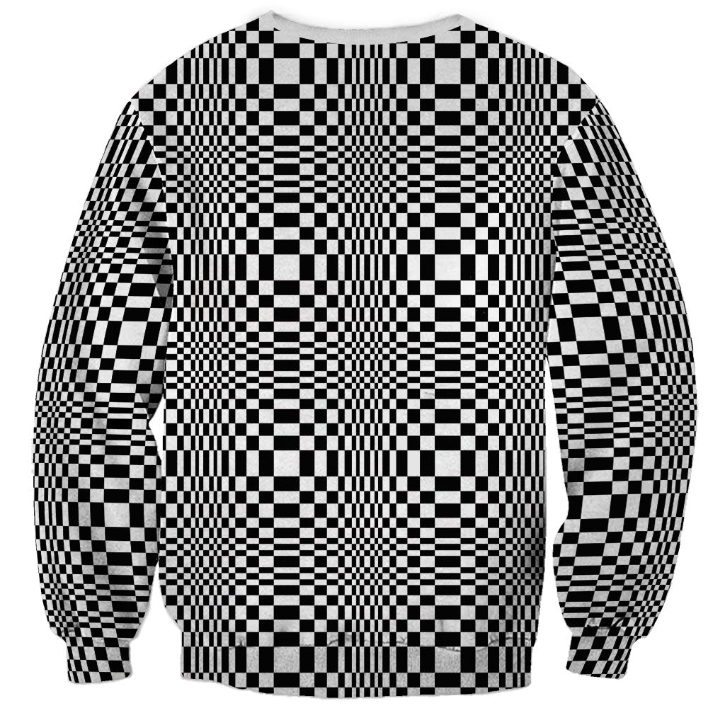Black White Filipino Binakol Motifs Sweatshirt Mabuhay Philippines Festival Kusikus Pattern LT14 - Polynesian Pride