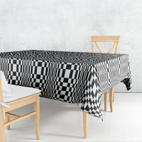Black White Filipino Binakol Motifs Tablecloth Mabuhay Philippines Festival Kusikus Pattern LT14 - Polynesian Pride