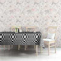 Black White Filipino Binakol Motifs Tablecloth Mabuhay Philippines Festival Kusikus Pattern LT14 - Polynesian Pride