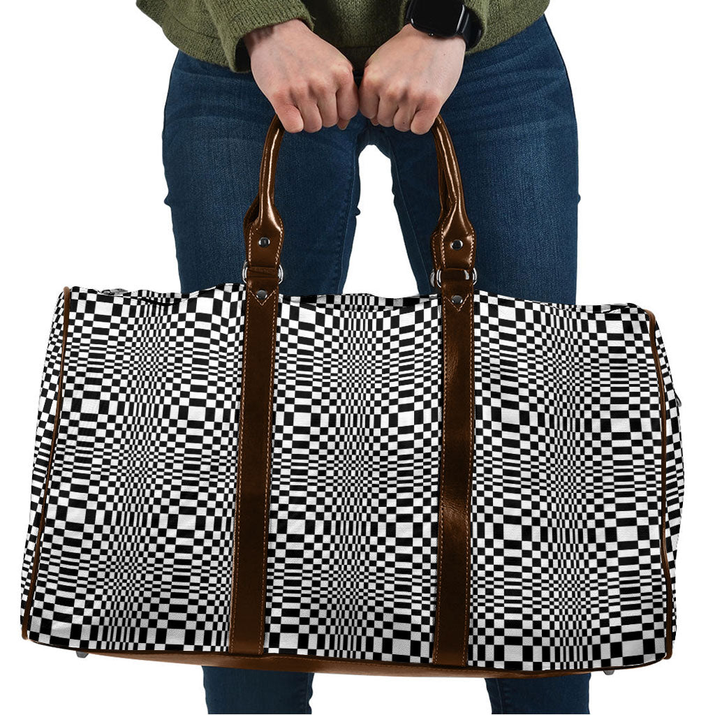 Black White Filipino Binakol Motifs Travel Bag Mabuhay Philippines Festival Kusikus Pattern LT14 Black - Polynesian Pride