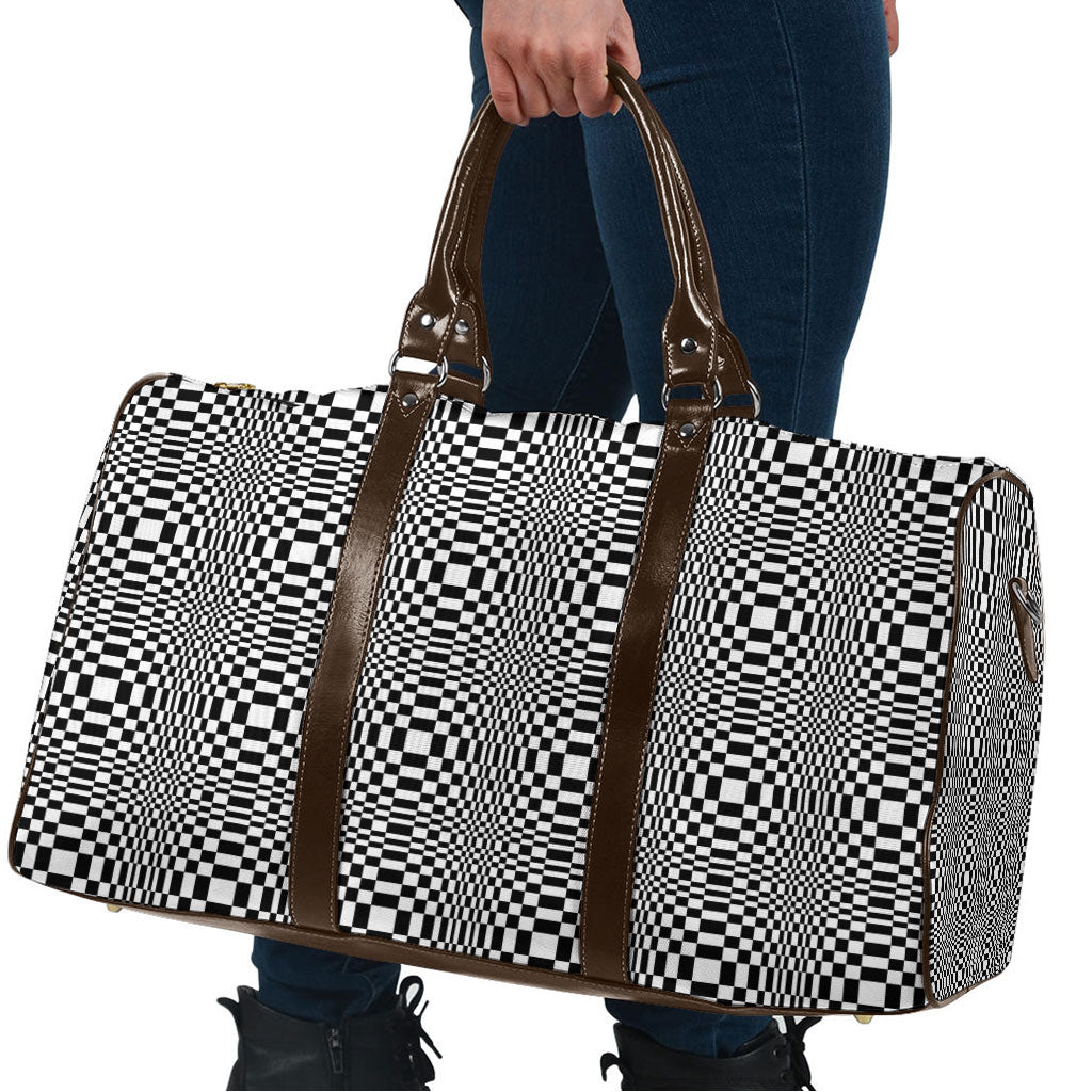 Black White Filipino Binakol Motifs Travel Bag Mabuhay Philippines Festival Kusikus Pattern LT14 - Polynesian Pride