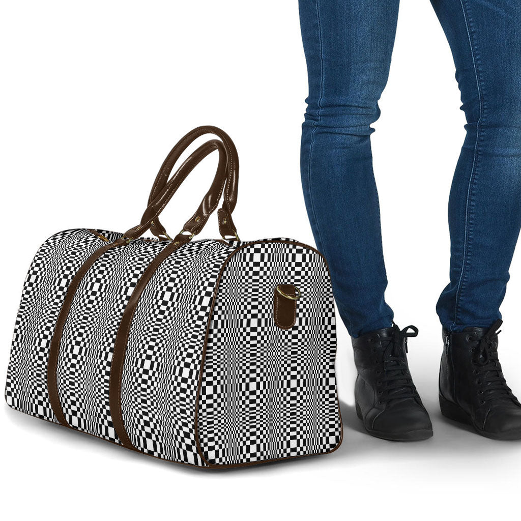 Black White Filipino Binakol Motifs Travel Bag Mabuhay Philippines Festival Kusikus Pattern LT14 - Polynesian Pride