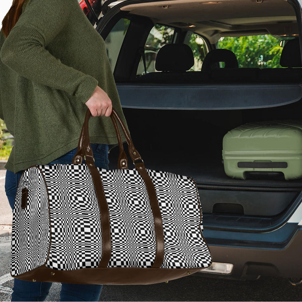 Black White Filipino Binakol Motifs Travel Bag Mabuhay Philippines Festival Kusikus Pattern LT14 - Polynesian Pride