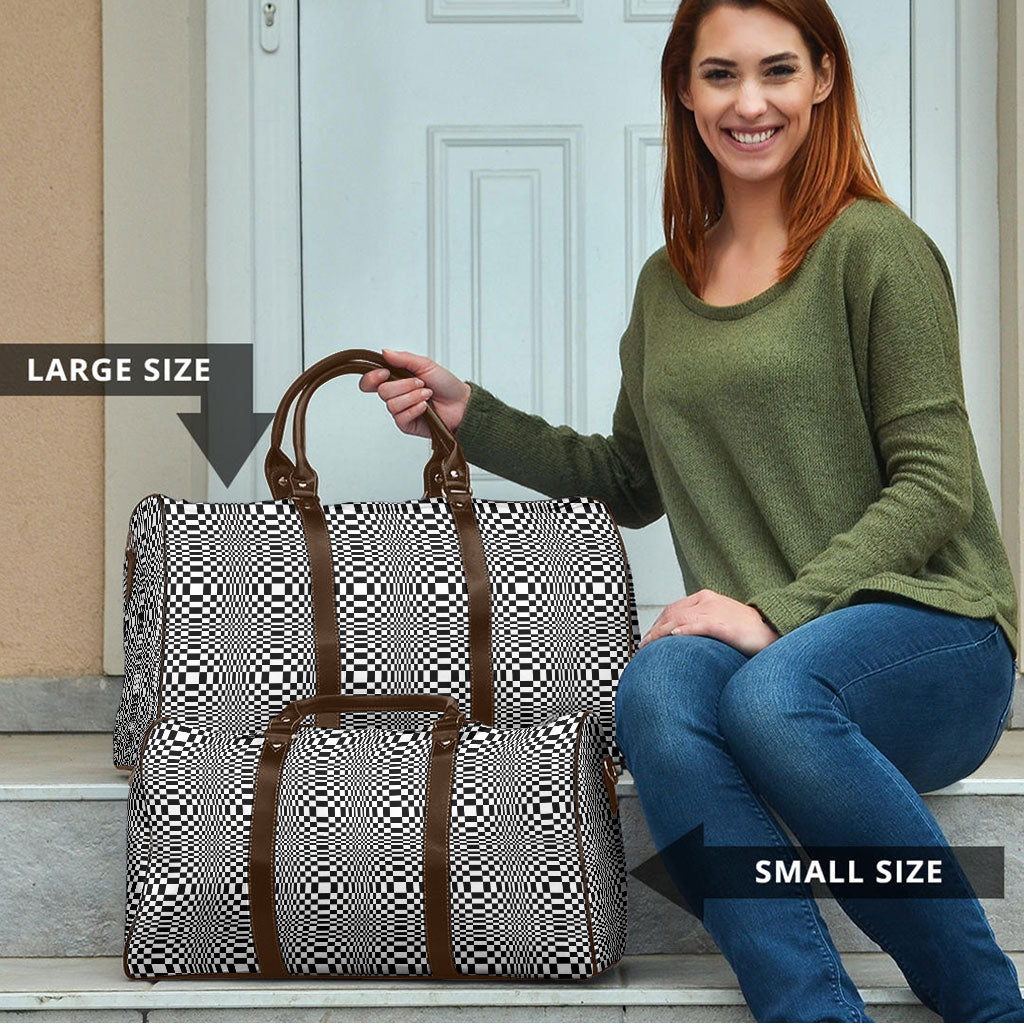 Black White Filipino Binakol Motifs Travel Bag Mabuhay Philippines Festival Kusikus Pattern LT14 - Polynesian Pride