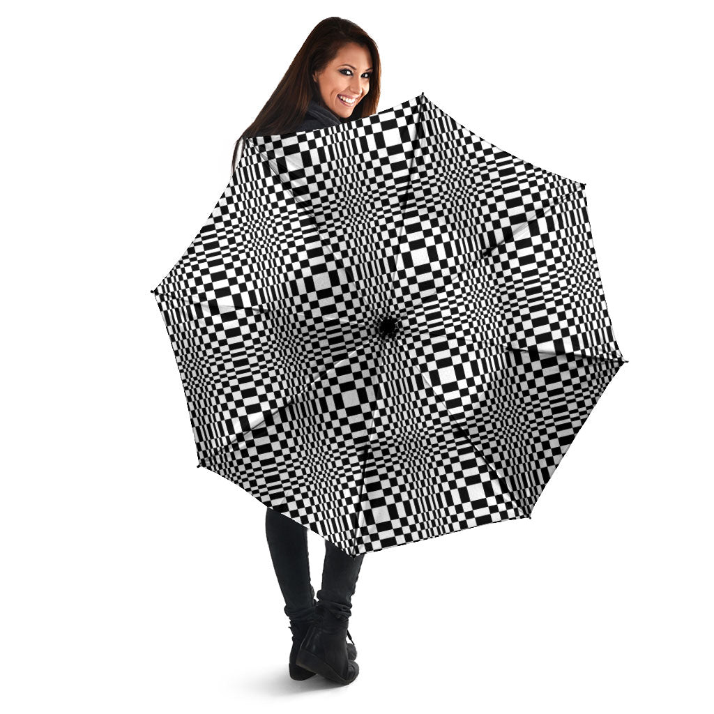 Black White Filipino Binakol Motifs Umbrella Mabuhay Philippines Festival Kusikus Pattern LT14 - Polynesian Pride