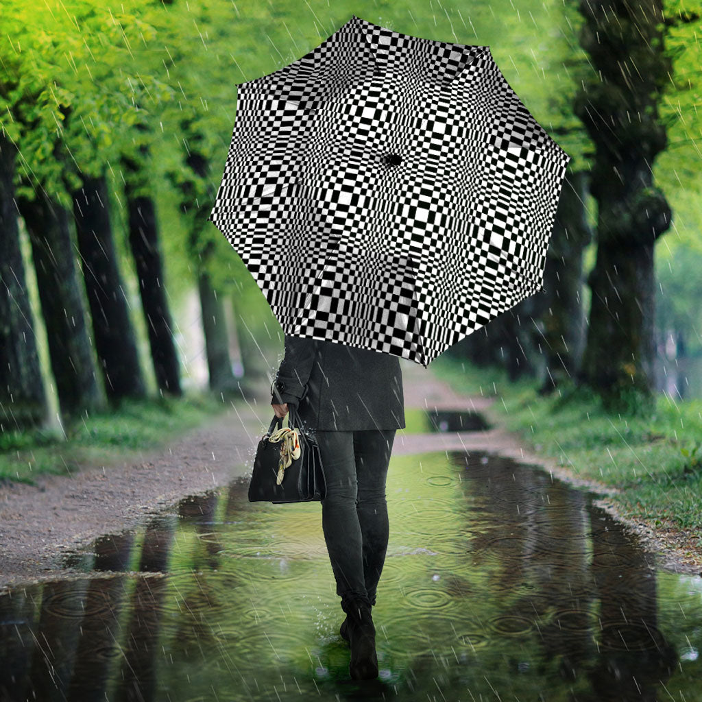 Black White Filipino Binakol Motifs Umbrella Mabuhay Philippines Festival Kusikus Pattern LT14 - Polynesian Pride