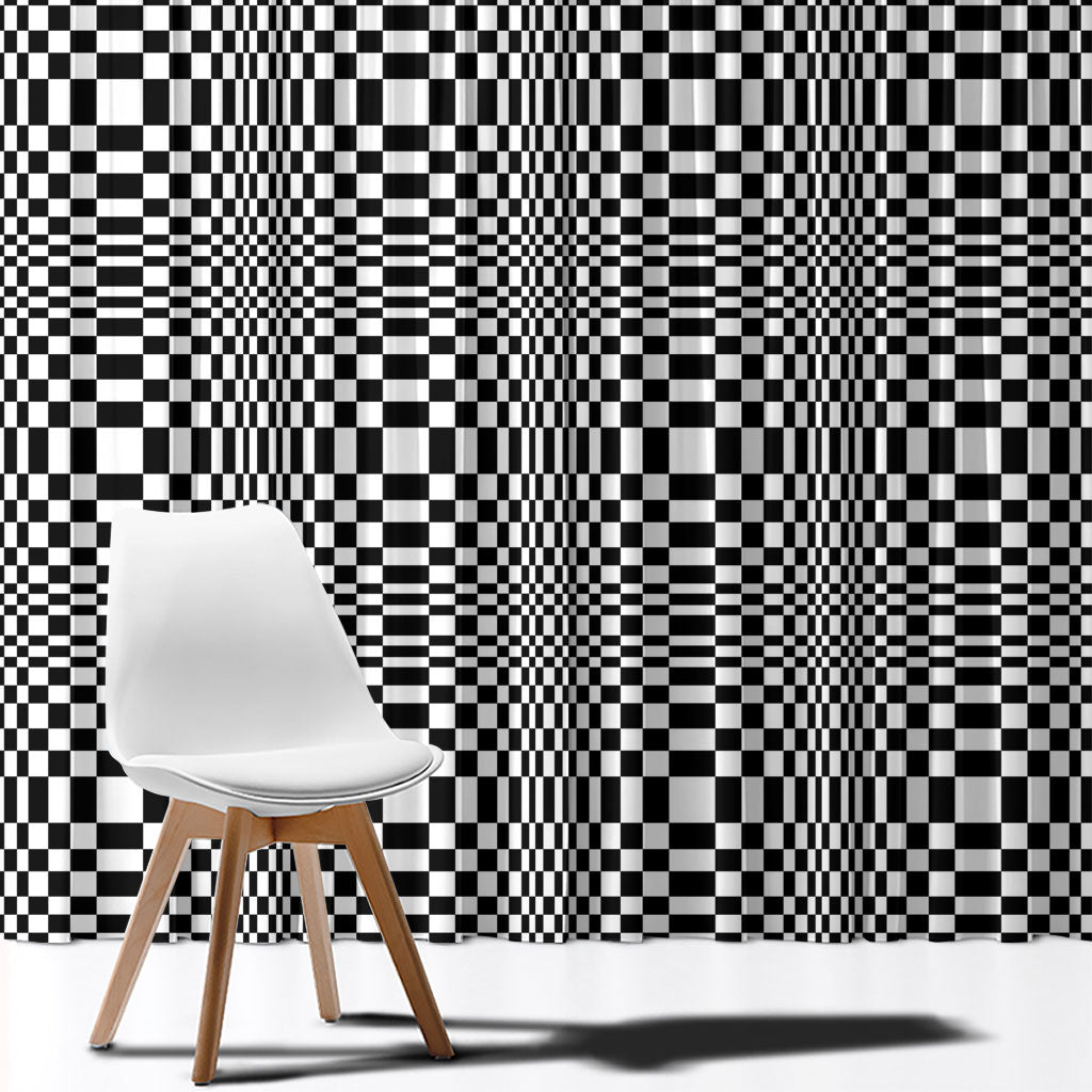 Black White Filipino Binakol Motifs Window Curtain Mabuhay Philippines Festival Kusikus Pattern LT14 - Polynesian Pride