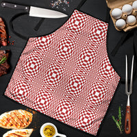 Red White Filipino Binakol Motifs Apron Mabuhay Philippines Festival Kusikus Pattern LT14 Red - Polynesian Pride